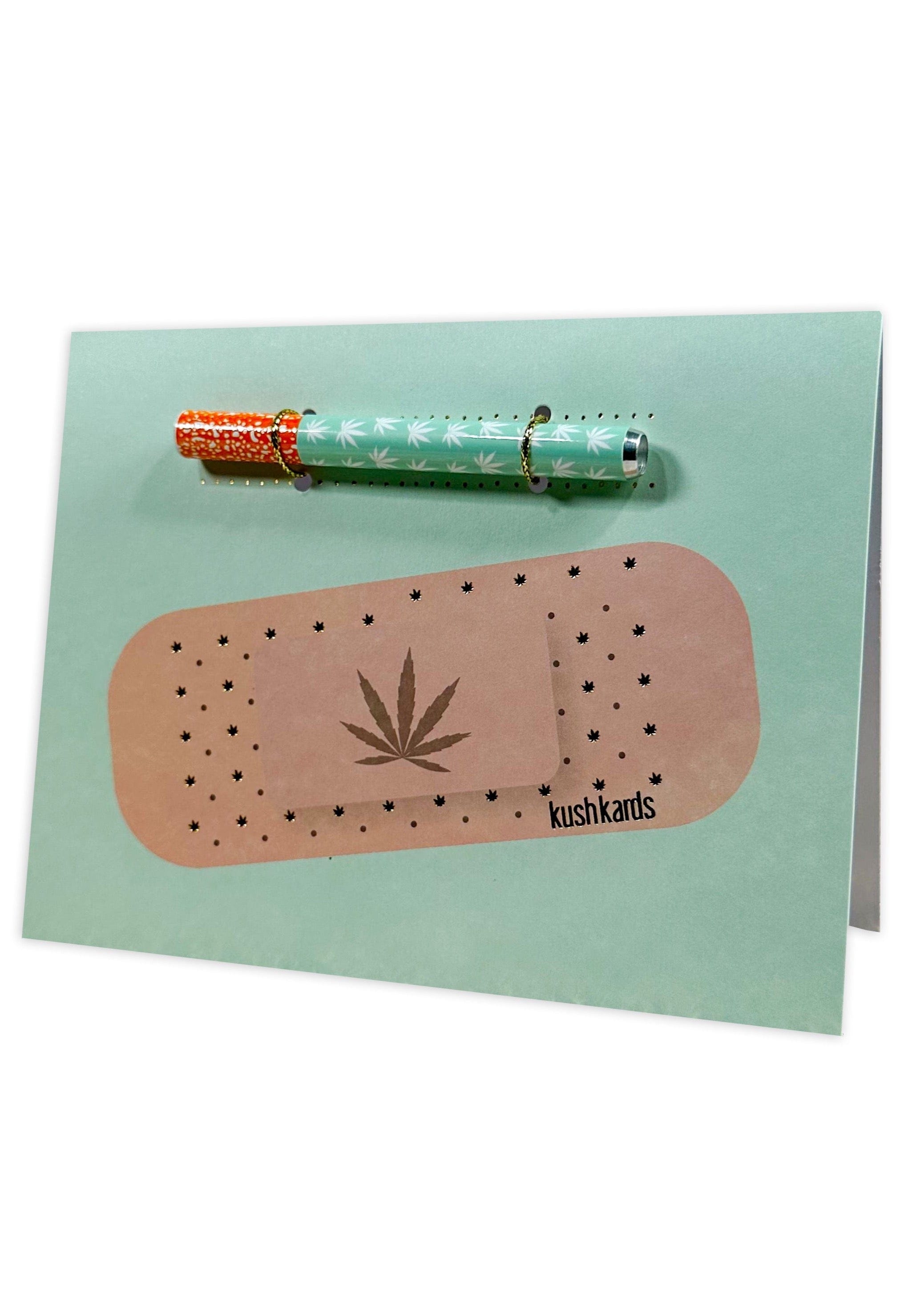 Get Well Bandaid Cannabis Greeting Card