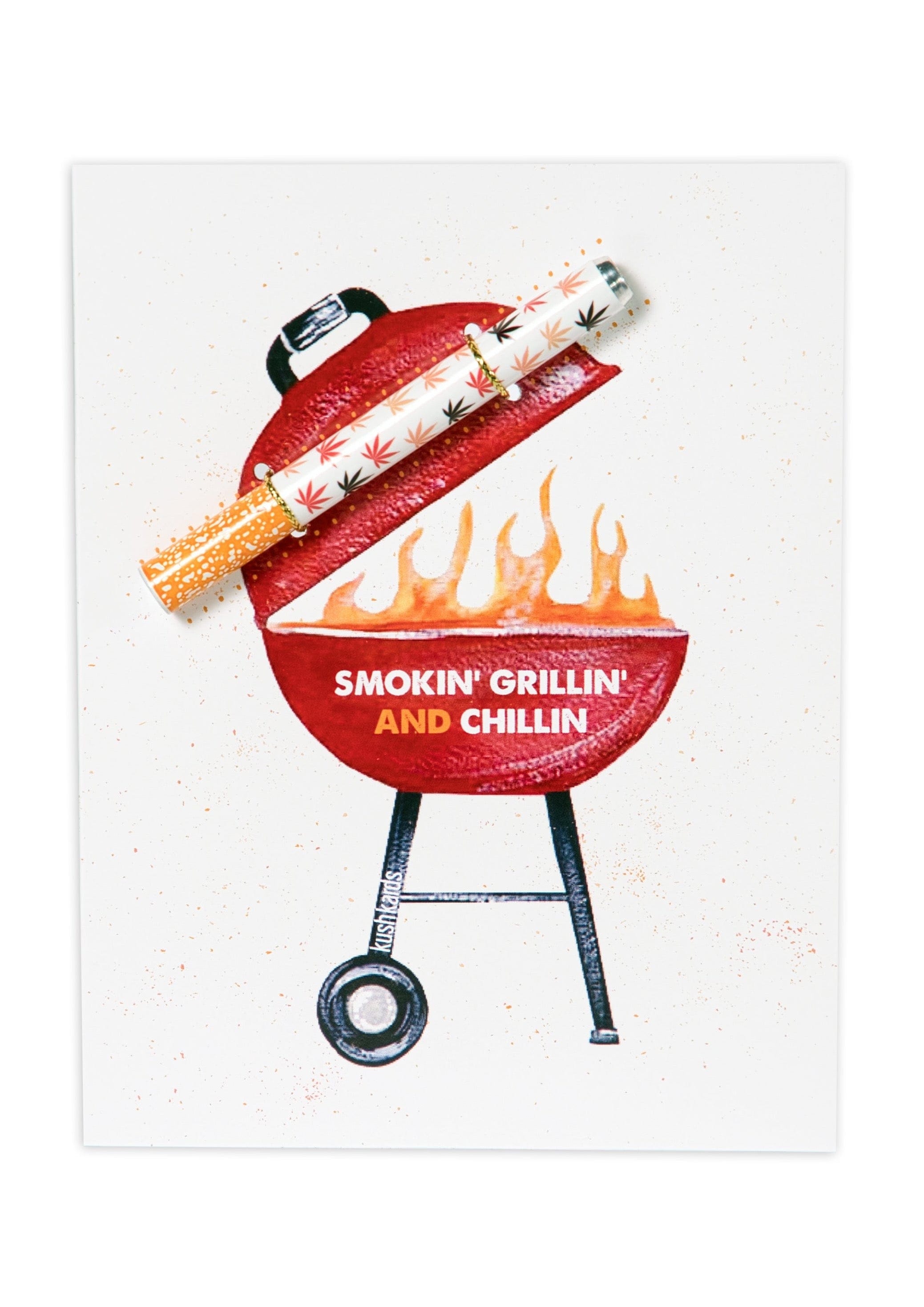 Smokin, Grillin, Chillin Cannabis Greeting Card