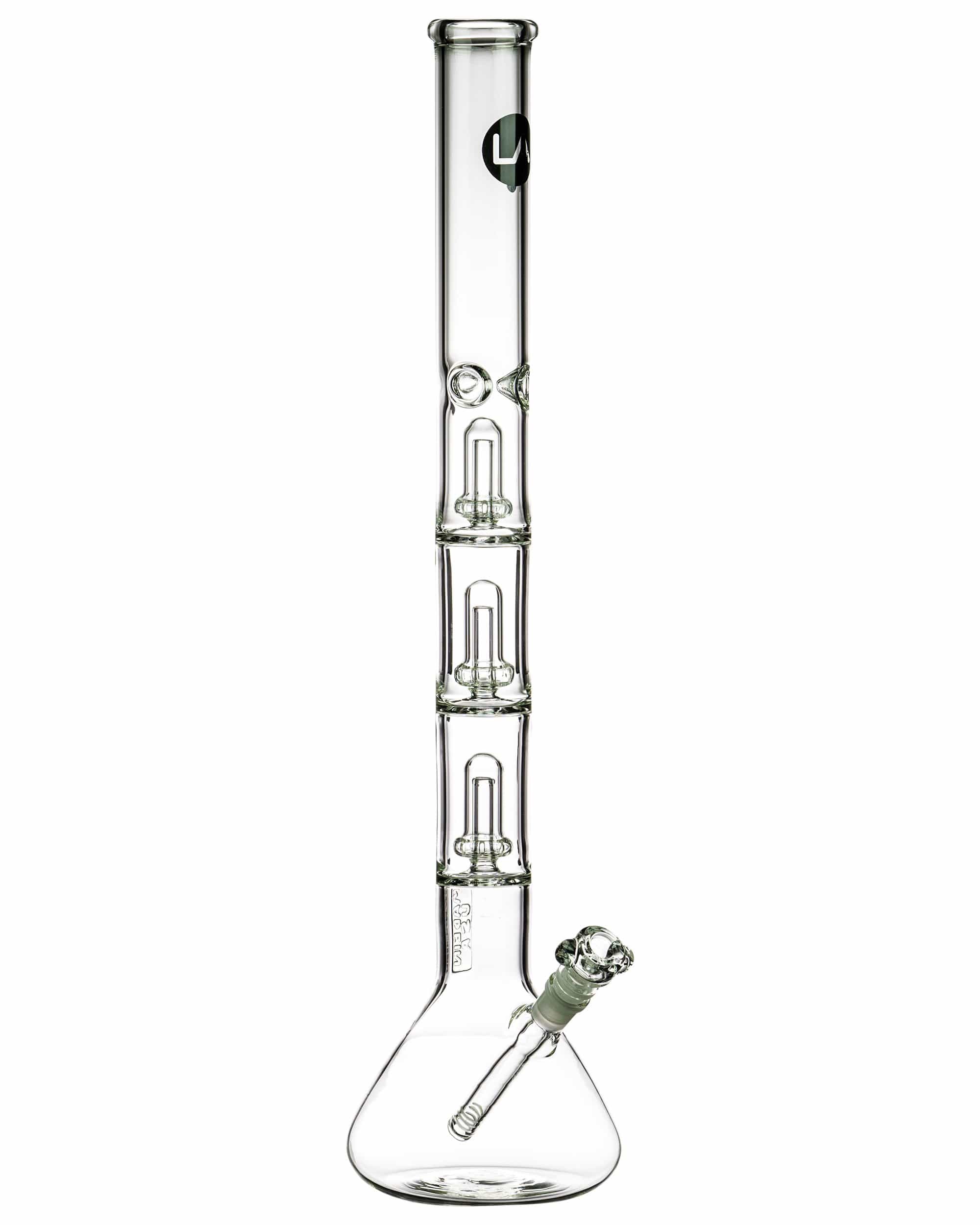 LA Pipes Straight Ice Bong with Triple Showerhead Percolator, 26 Inch