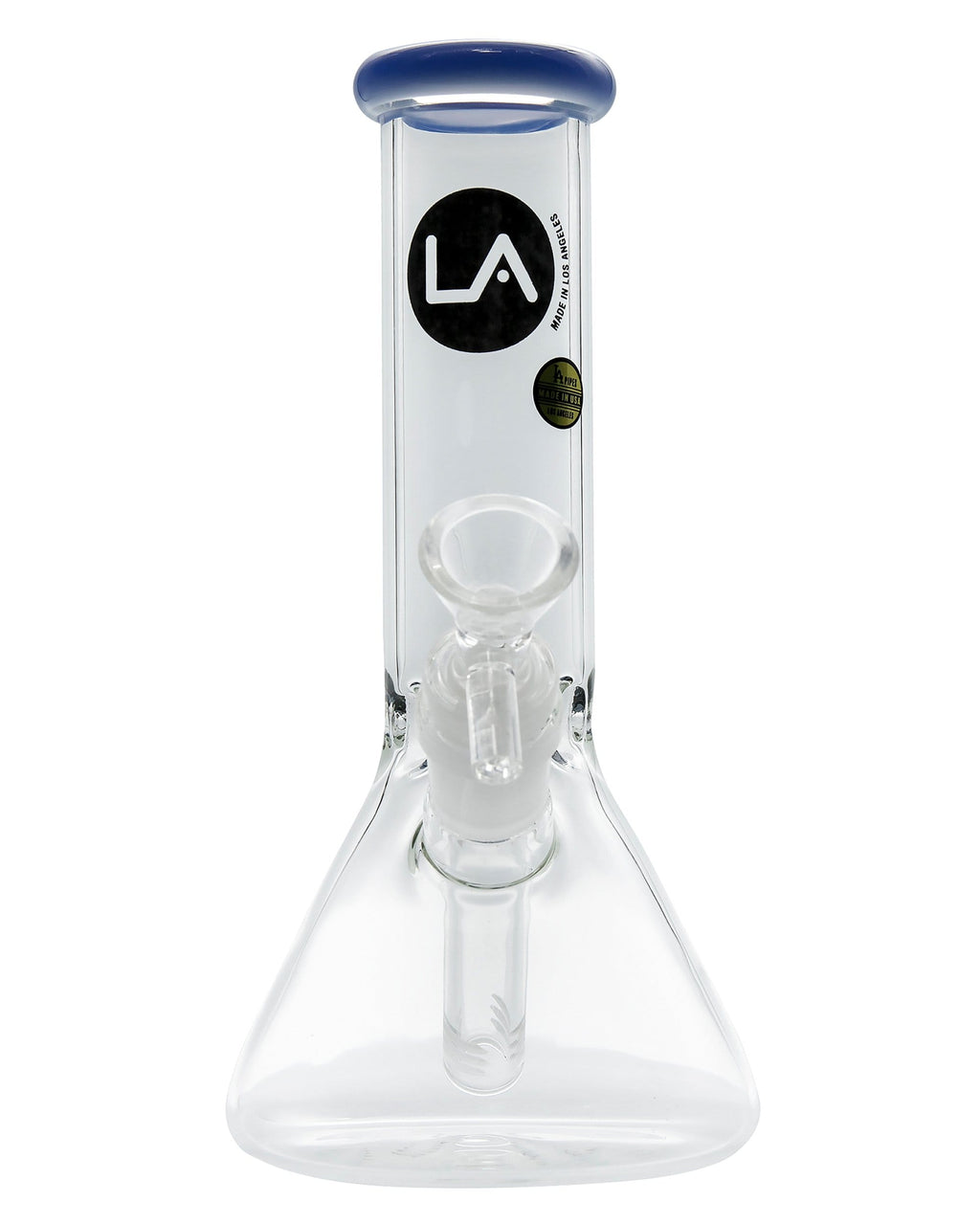 LA Pipes Color Accented Mini Beaker Bong