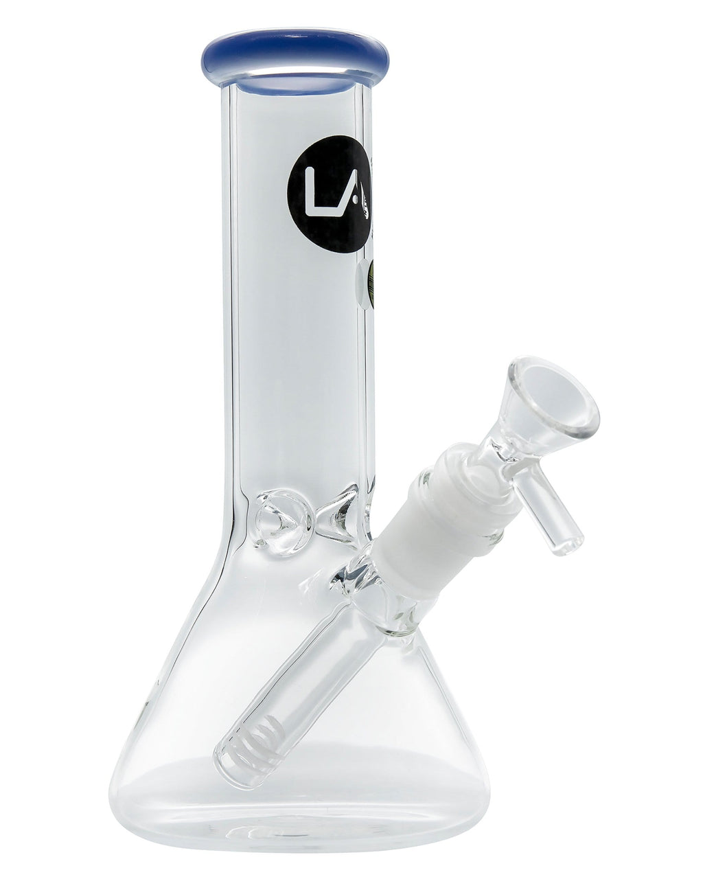 LA Pipes Color Accented Mini Beaker Bong