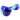 Angled close-up of the LA Pipes Fumed Galaxy Spoon Pipe showing its glossy blue and aqua swirled glass bowl and curved stem against a white background