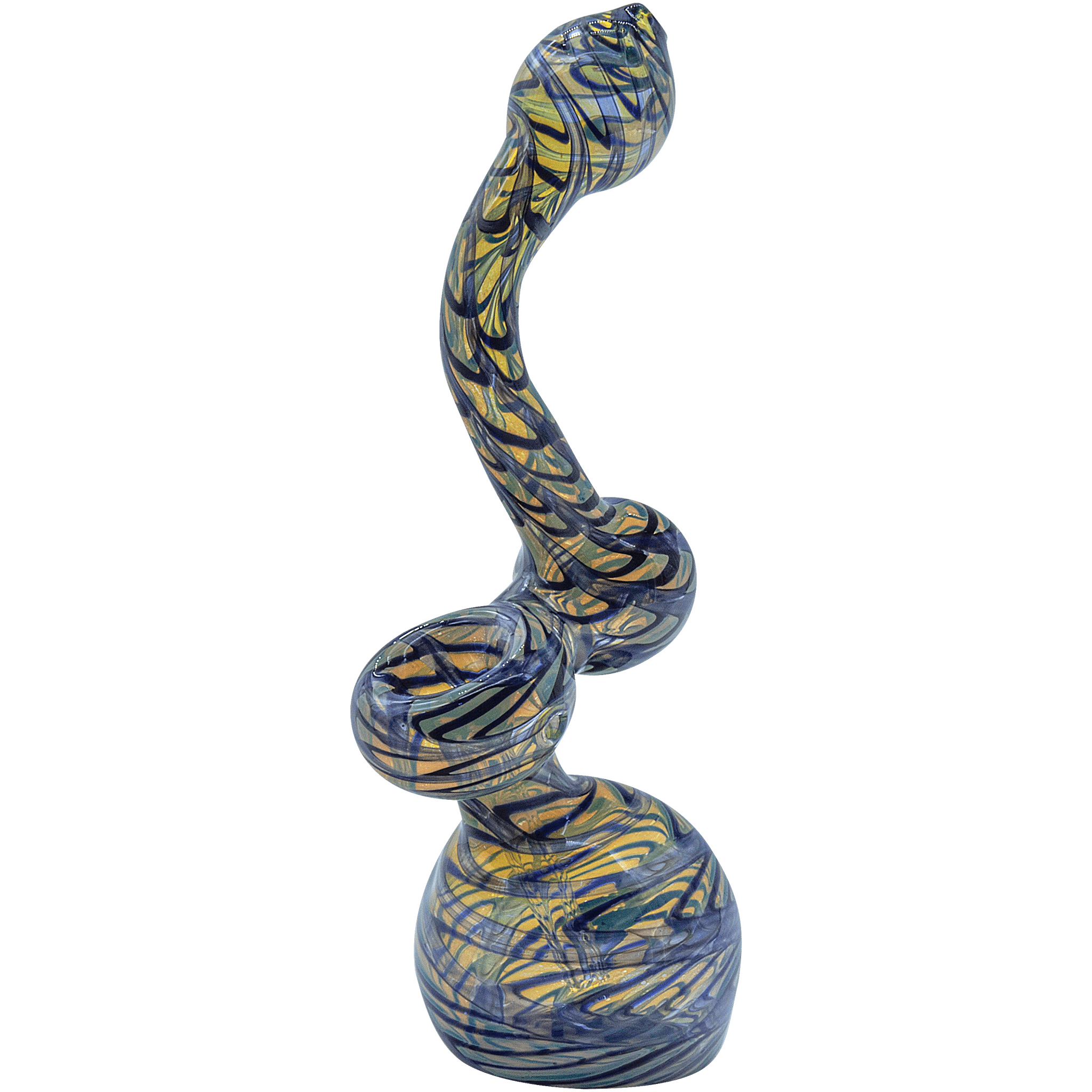 Raked Fumed Sherlock Bubbler Pipe