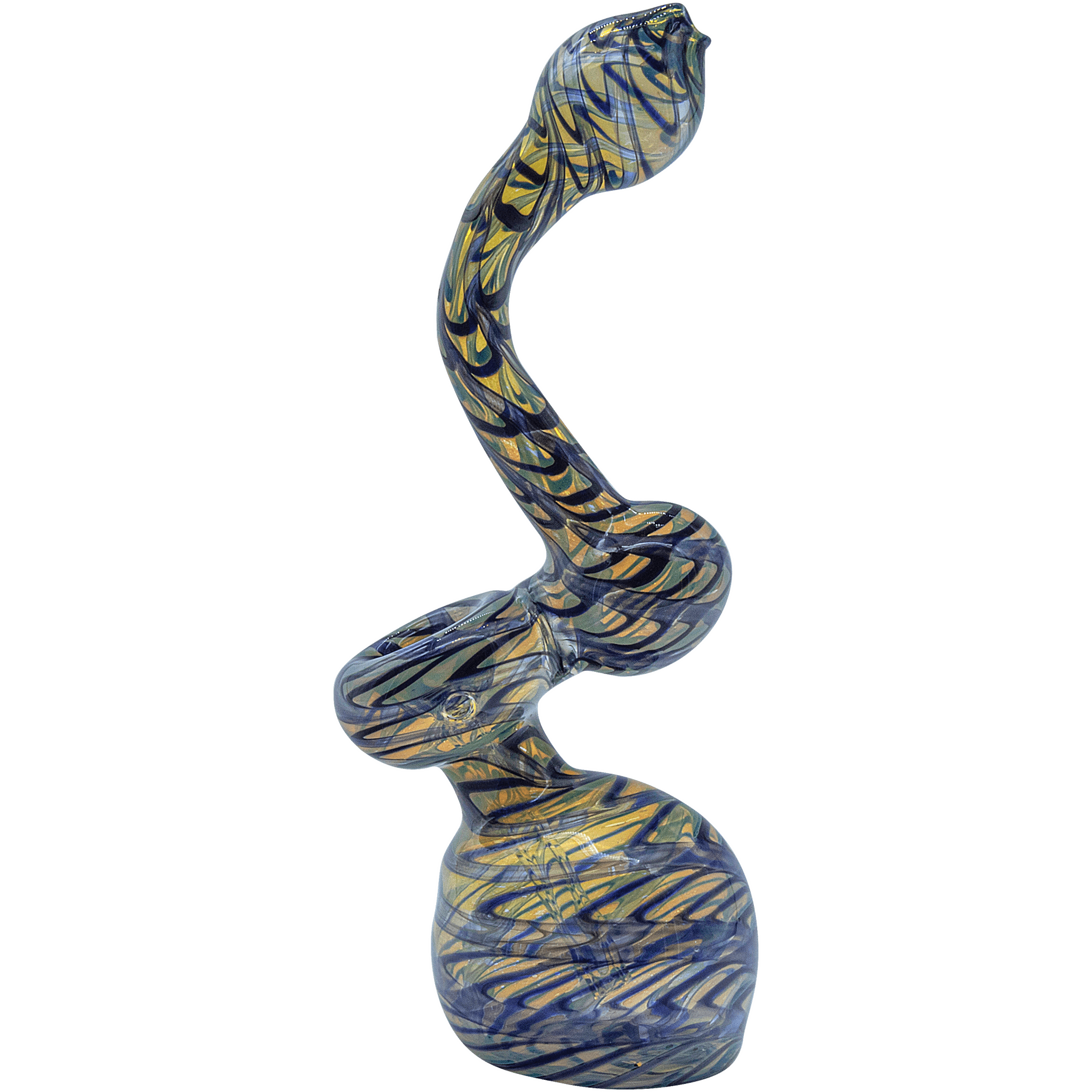 Raked Fumed Sherlock Bubbler Pipe