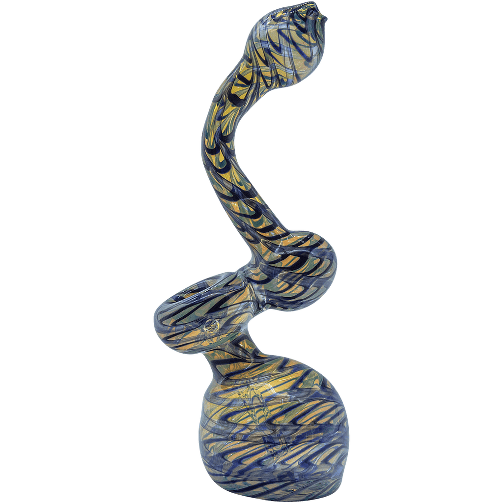 Raked Fumed Sherlock Bubbler Pipe