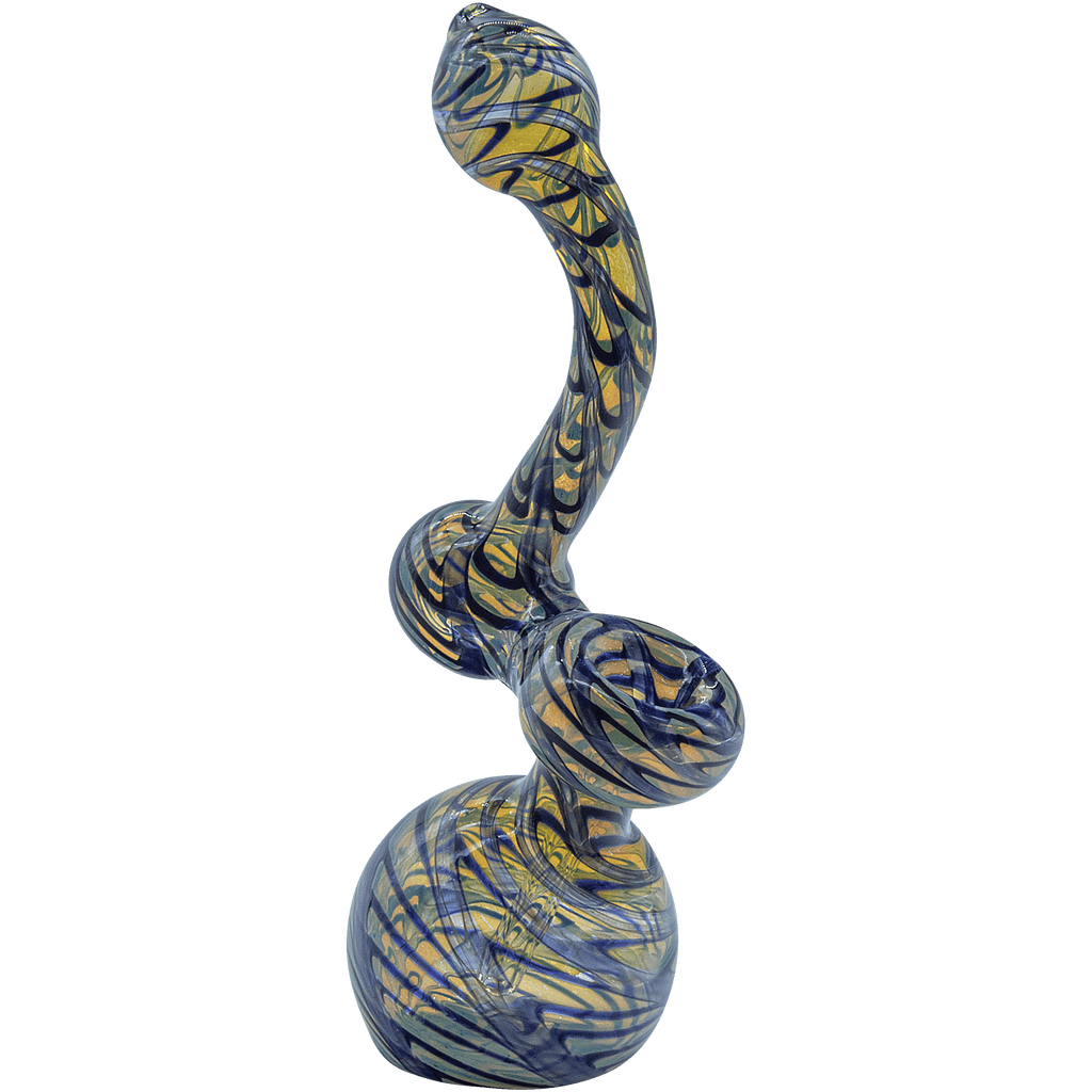 Raked Fumed Sherlock Bubbler Pipe