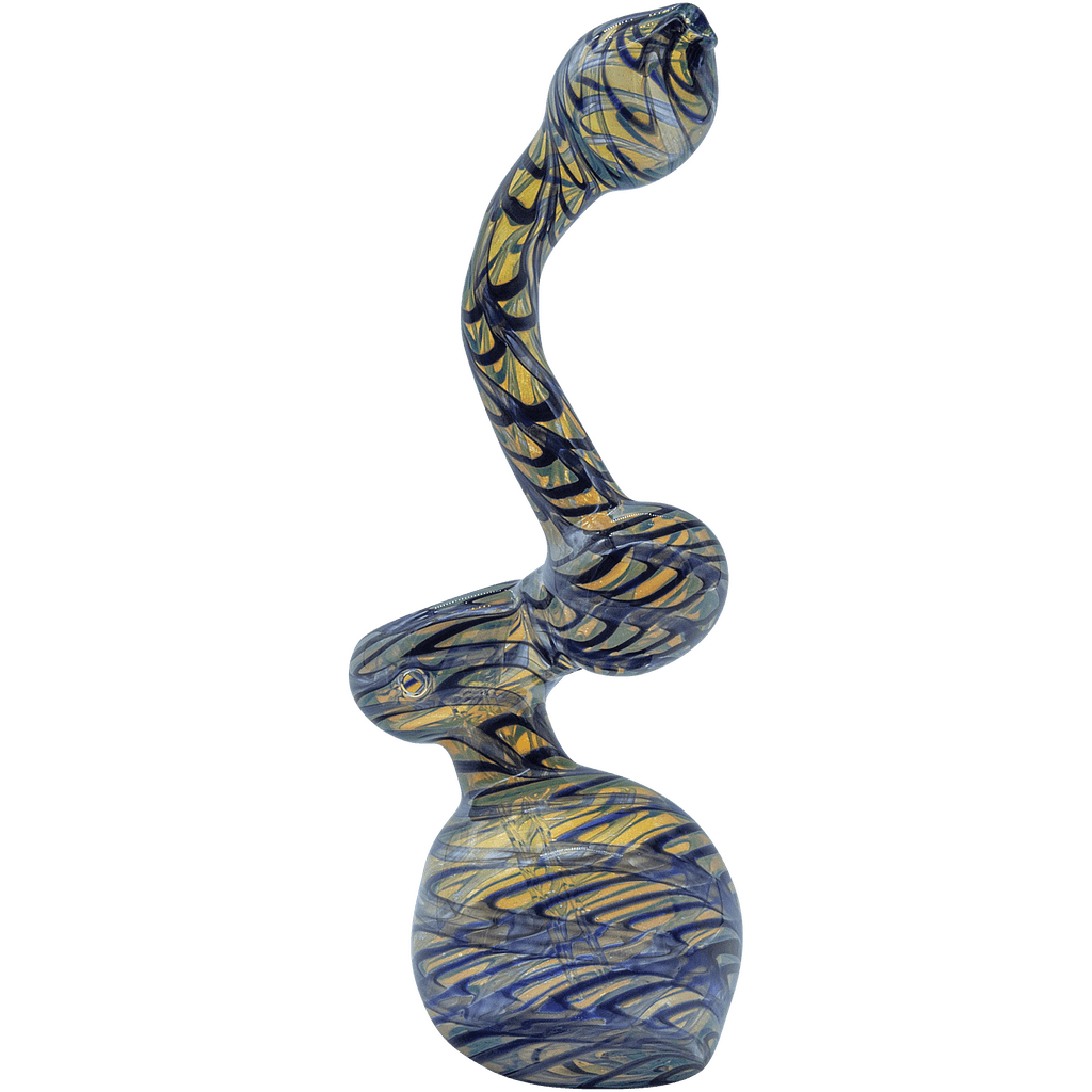 Raked Fumed Sherlock Bubbler Pipe