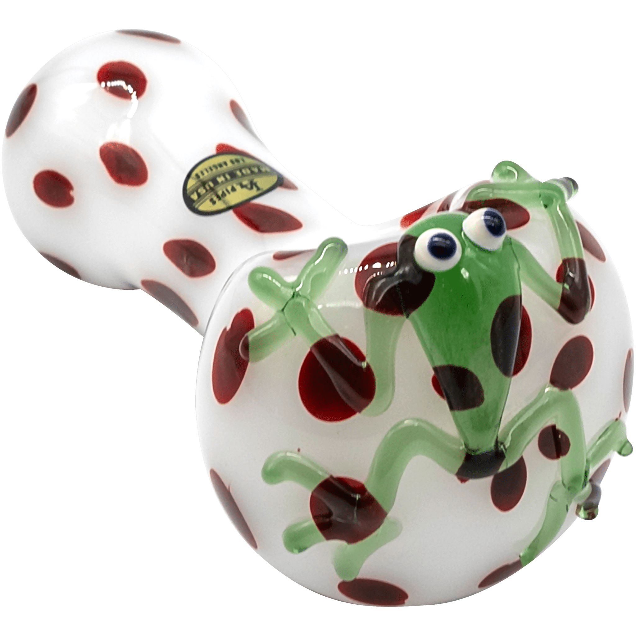 "Spotted Poison Frog" Spoon Glass Pipe