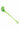 Angled close-up of a translucent green LA Pipes "The Gandalf" Pipe shown diagonally on a white background, highlighting its bulbous bowl and long stem.