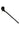 Diagonal studio view of the black LA Pipes "The Gandalf" Pipe with its round bowl and long slender stem on a white background