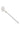 Diagonal close-up of the clear LA Pipes "The Gandalf" Pipe showing its rounded bowl, side carb hole, and slender stem against a white background