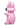 A side view of the Little Piggy Hand Pipe, showcasing its playful pig-shaped design in a vibrant pink hue.