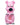 Front view of the Little Piggy Hand Pipe, a sculpted ceramic pipe in the shape of a pink pig.