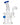Front view of the Mini Barrel Dab Rig, a clear glass rig with a rounded base and a blue accent on the neck.