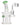 Front view of the Mini Barrel Dab Rig, showcasing its clear glass construction and compact barrel shape with a green accent.