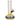 Front view of the Raked Fumed Buoy Beaker Bong, showcasing its clear glass construction and swirling blue fumed pattern.