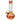 A front view of the Raked Fumed Bubble Beaker Bong, showcasing its rounded beaker shape and colorful fume pattern.