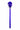 Top-down view of the deep blue LA Pipes "The Gandalf" Pipe against a white background showing its rounded bowl and long slender stem.