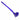 Angled close-up of the deep cobalt LA Pipes "The Gandalf" Pipe showing its long slender stem and rounded bowl against a white background
