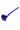 Angled close-up of the deep blue LA Pipes "The Gandalf" Pipe showing its long slender stem and rounded bowl against a white background