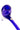 Angled close-up of the cobalt blue LA Pipes "The Gandalf" Pipe showing its bowl, glossy contours, and gold LA Pipes sticker.
