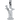 A straight-on view of “The Zig” Straight Zong Style Bong, made of clear glass, with a simple, minimalist design.