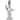 Front view of “The Zig” Straight Zong Style Bong, a clear glass bong with a simple cylindrical shape and visible water line.
