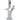 Front view of “The Zig” Straight Zong Style Bong, a clear glass water pipe with a simple, cylindrical shape.