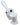 The Toilet Bowl Glass Sherlock Pipe is displayed as a white, sculptural piece against a plain background.