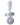 Front view of the Toilet Bowl Glass Sherlock Pipe, showcasing the smooth, rounded glass bowl and curved stem.