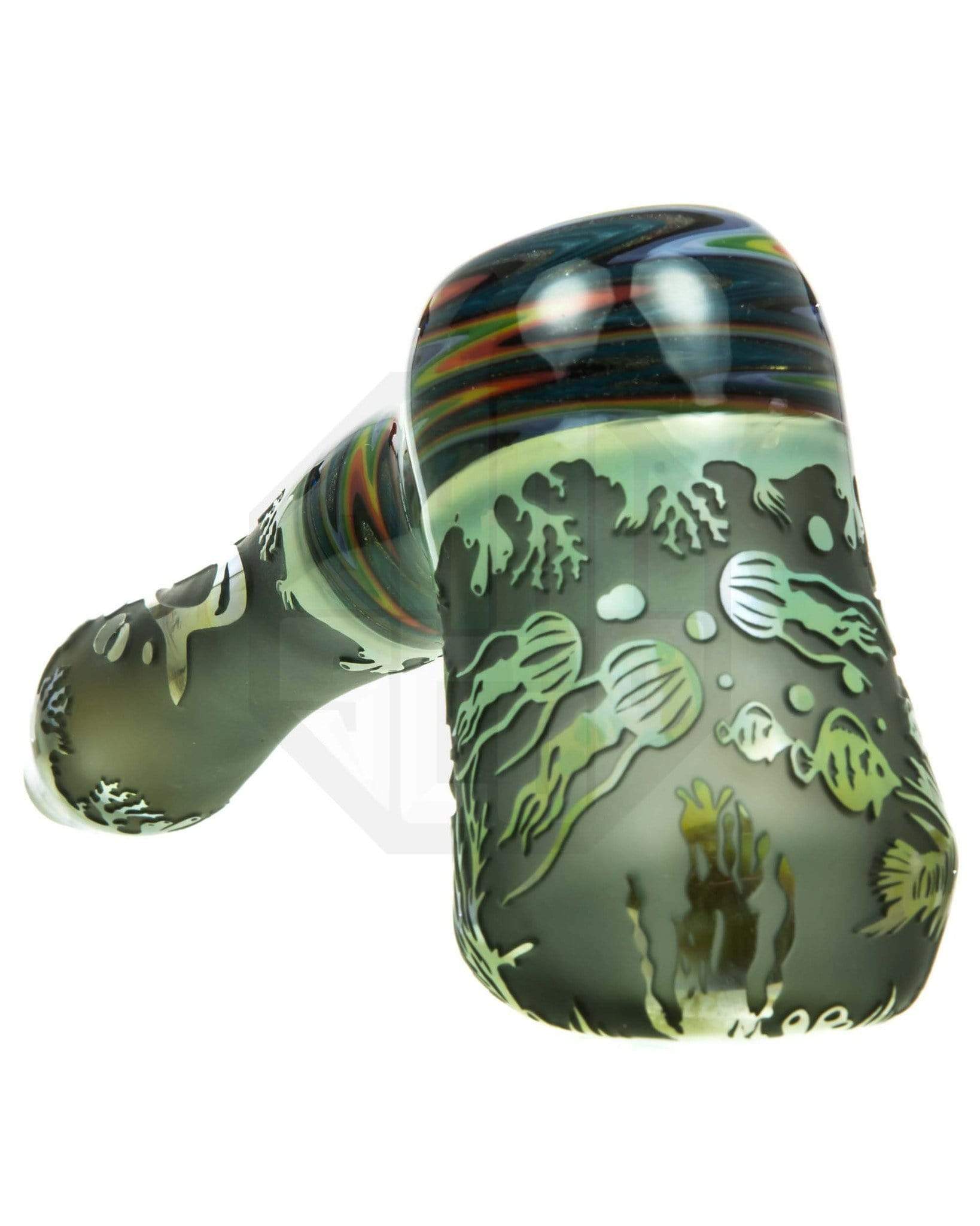 sandblasted hammer pipe with sea life theme