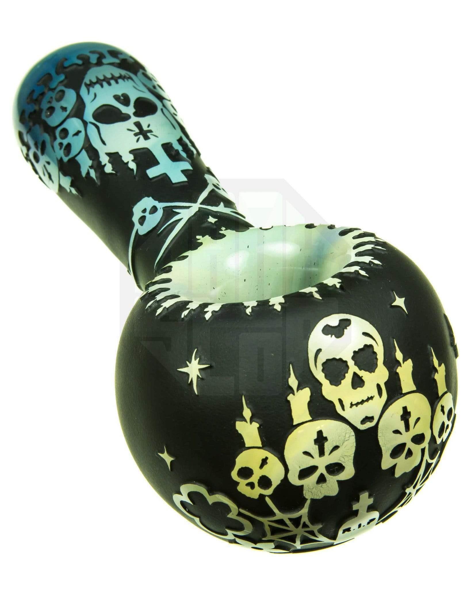 sandblasted spoon pipe, by Liberty 503