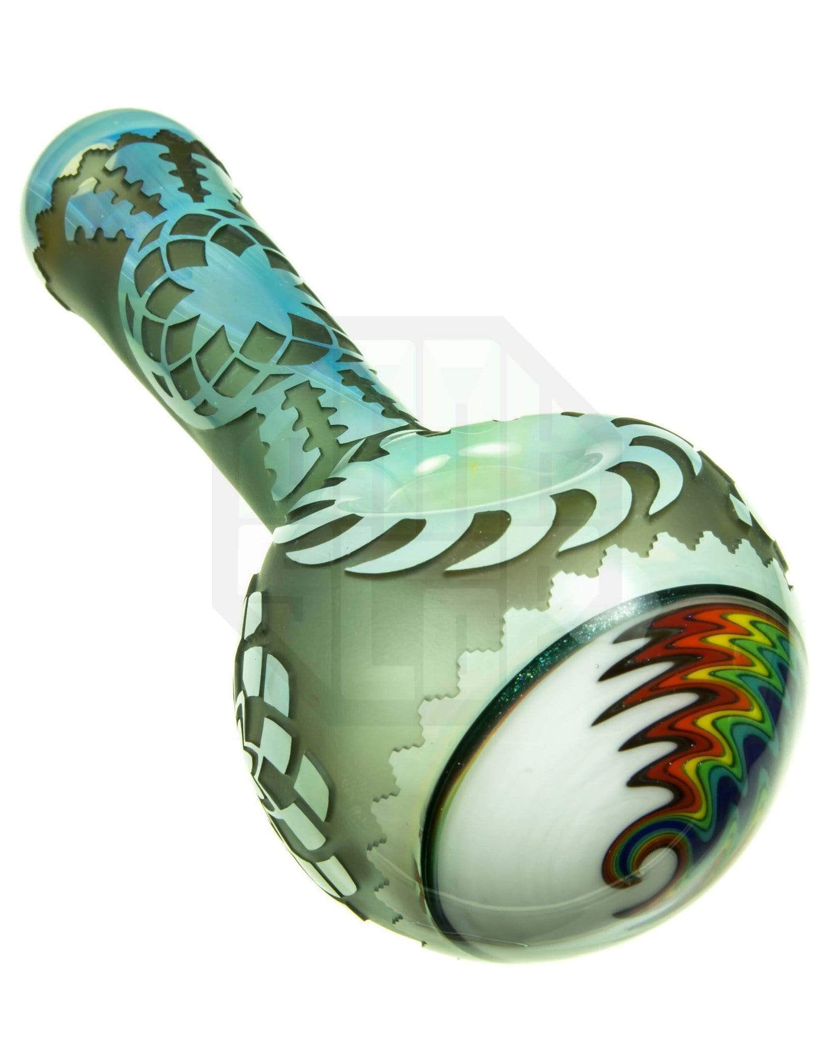 sandblasted spoon pipe with wig wag