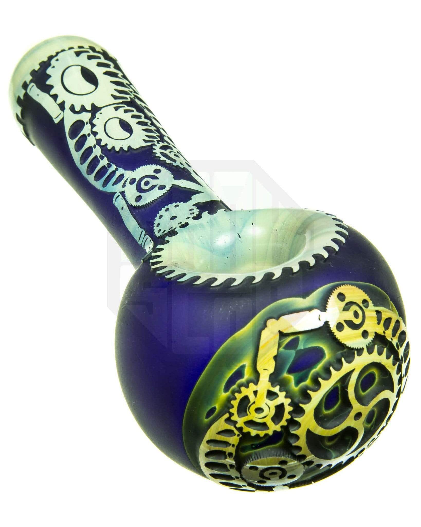 sandblasted hand pipe with gears