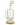 Front view of the 12 Arm Sycamore Tree Perc Bong, showcasing a clear glass perc bong with multiple arms and a wooden base.