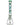 Front view of the 18" 9mm Special Decal Beaker Bong, displaying a green-decal design on its clear glass body.