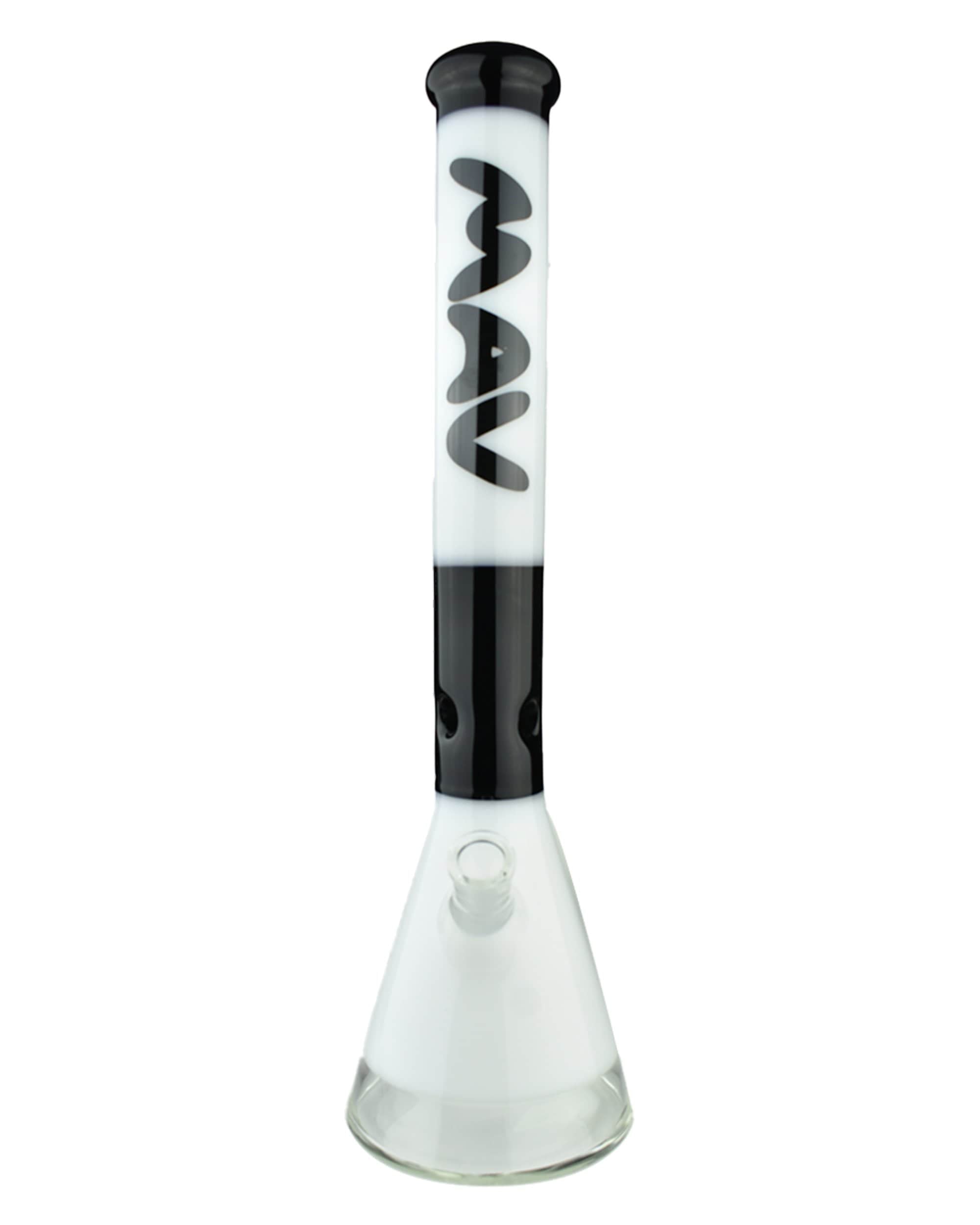 MAV Glass Two Tone Zebra Beaker Bong