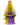 A close-up, angled view of the MouthPeace Original, showcasing its textured, multi-layered design in shades of purple and yellow.