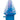 Front view of the MouthPeace Original, a blue glass piece with a unique, textured, cylindrical design.