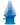 Front view of the MouthPeace Original, a blue glass piece with a unique, textured, cylindrical design.