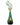 Front view of the “Mermaid” Ocean Goddess Bong, a sculpted glass piece with a teal hue and intricate detailing.