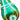 Close-up view of the “Mermaid” Ocean Goddess Bong’s mouthpiece, showing a swirling blue and green glass design.