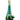 A front view of the “Mermaid” Ocean Goddess Bong, showcasing its swirling blue and green glass with shell accents.