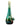 A front view of the “Mermaid” Ocean Goddess Bong, showcasing its swirling blue and green glass with shell accents.