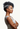 Side view of a woman with the Flower of Life Barrette securing a portion of her curly hair.