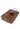 A top-down view of the Woodland Turtle Set, showcasing a dark wooden box placed on a textured, brown tray.