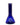 Front view of the Beaker Dry Pipe, a blue glass pipe with a simple, triangular shape.