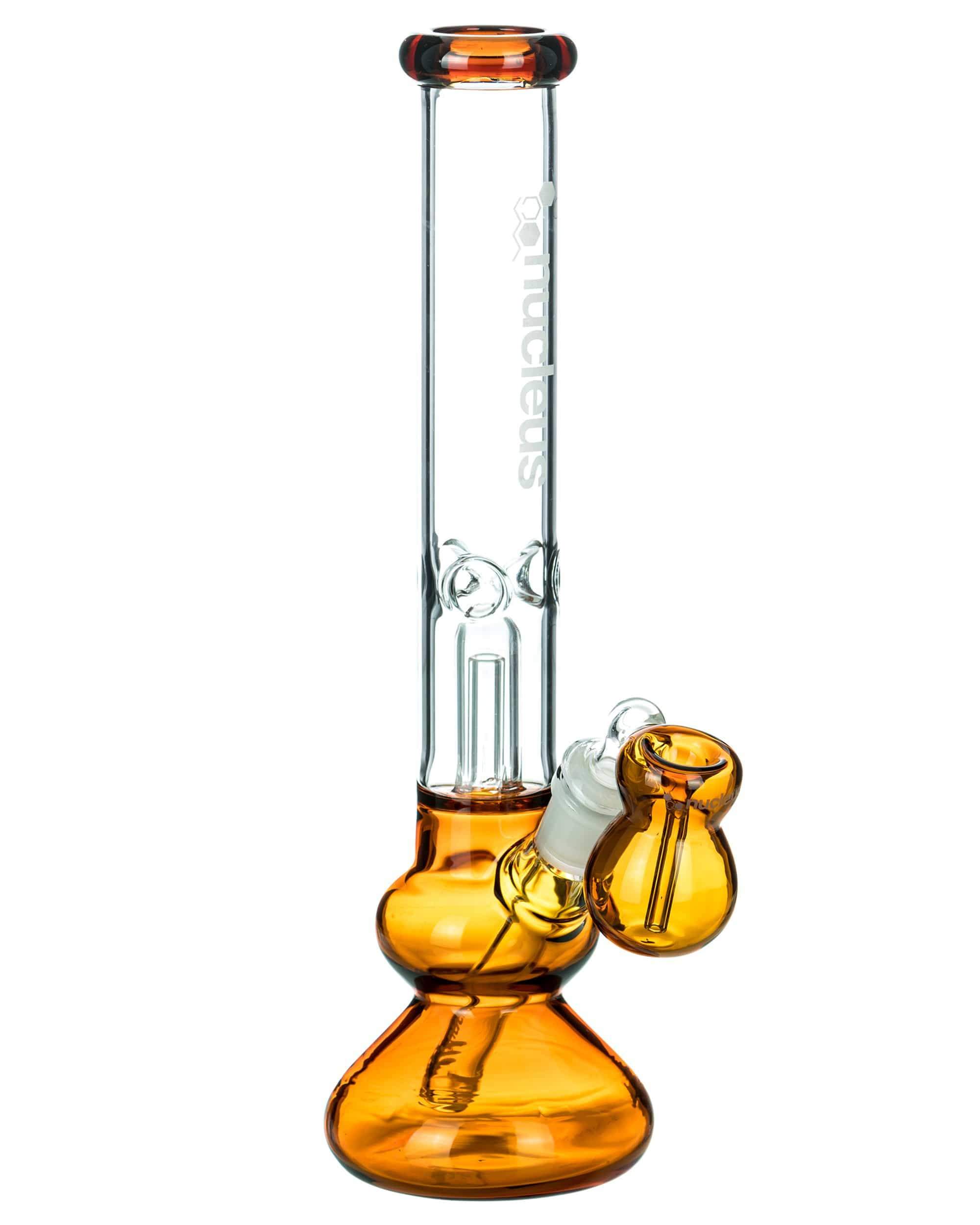 Amber Accented Water Pipe w/ Ashcatcher Bowl