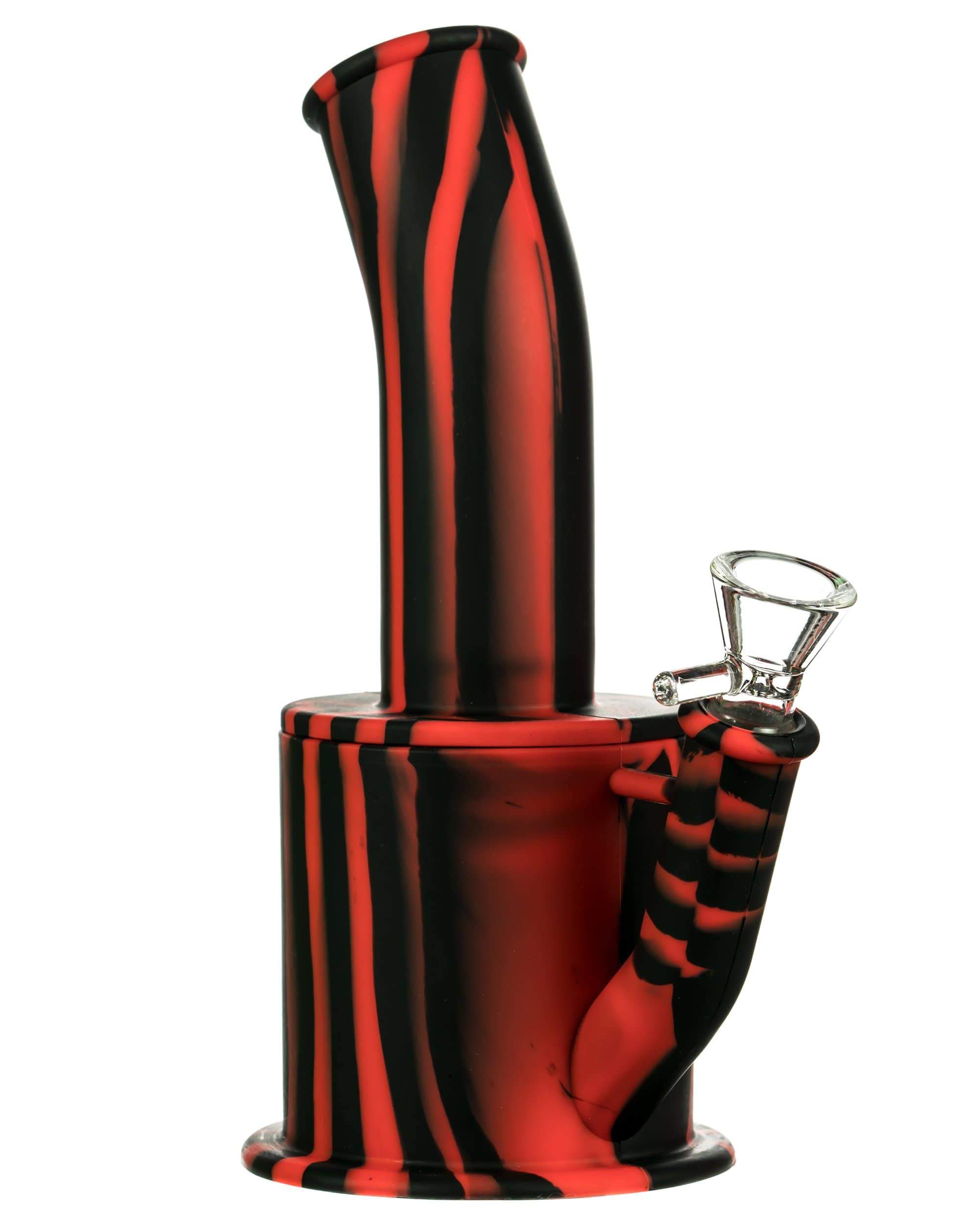 Red and Black Silicone Bong