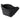 A diagonal view of the Carbon-lined Fanny Pack Travel Pouch, featuring a sleek black design with a visible zipper closure.